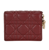Christian Dior Mini Lady Dior Gardenia Wallet, &pound;295, Accessories, Burgundy, Leather, Back view